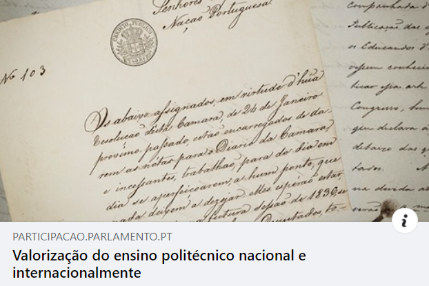 Iniciativa legislativa para valorização do Ensino Politécnico