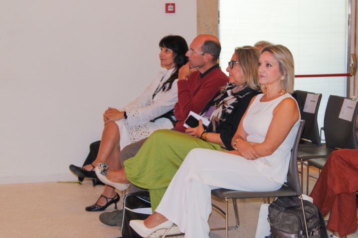 Cândida Malça (UPCoimbra), Marta Piñeiro (SPQ), João Gândara (ESAC) e Aida Moreira da Silva (Co-chair)